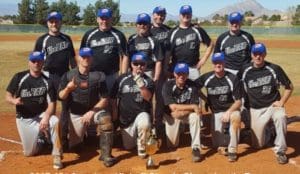 The Bar baseball Team With Trophy