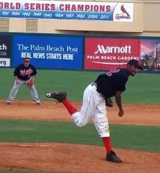 Gonzalez Playing on the Baseball Field