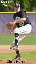 Chris Horrell in Baseball Gear on the Field