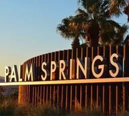 Palm Springs Wordings Outside a Gate Copy