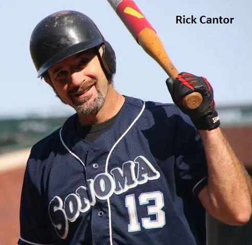 Rick Cantor Holding a Baseball Bat Three