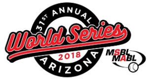 The Logo of the 2018 World Series event in Arizona