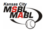Kansas City Mens Senior Baseball League logo