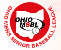 Ohio men's senior baseball league logo.
