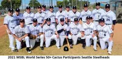Seattle Steelheads team participating in the 2021 MSBL