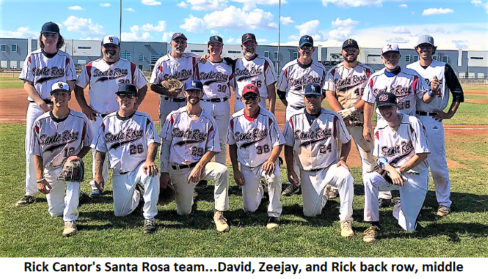 Rick Cantor with his Santa Rosa team