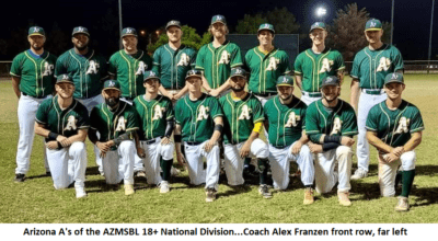 Arizona A Of The AZMSBL 18 Plus National Division Team