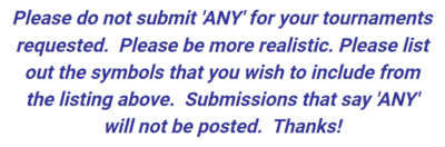 Instructions for tournament symbol submissions.