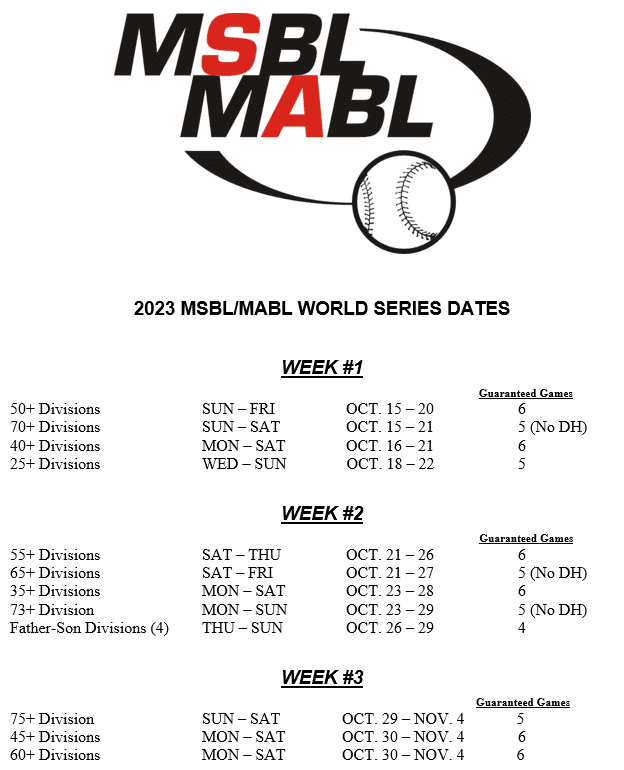 world series 2023 dates