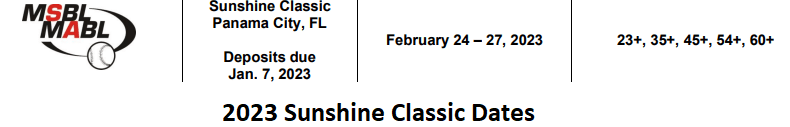sunshine classic dates 2023