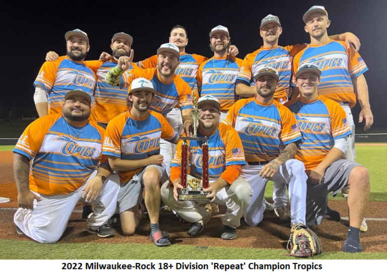 2022 Tropics Capture 'Back to Back' Titles in 18+ Division of Milwaukee