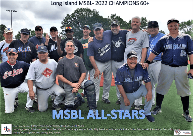 2022 MSBL AllStars Down Express for 60+ Championship Series Sweep in