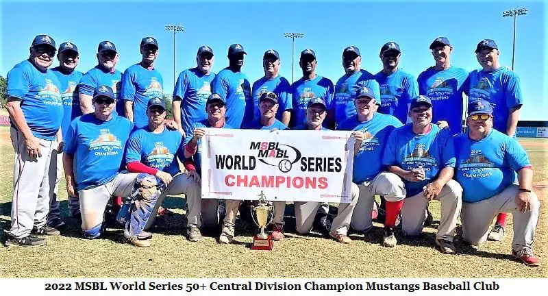 Central Division Champion Mustangs Baseball Club