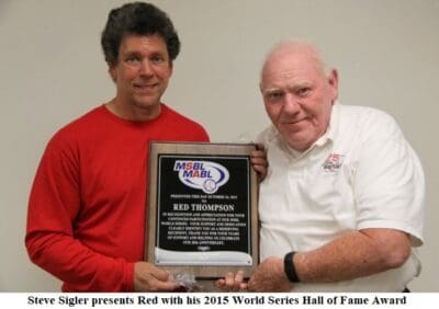 Red Thompson Inducted into Hall of Fame by Steve Sigler