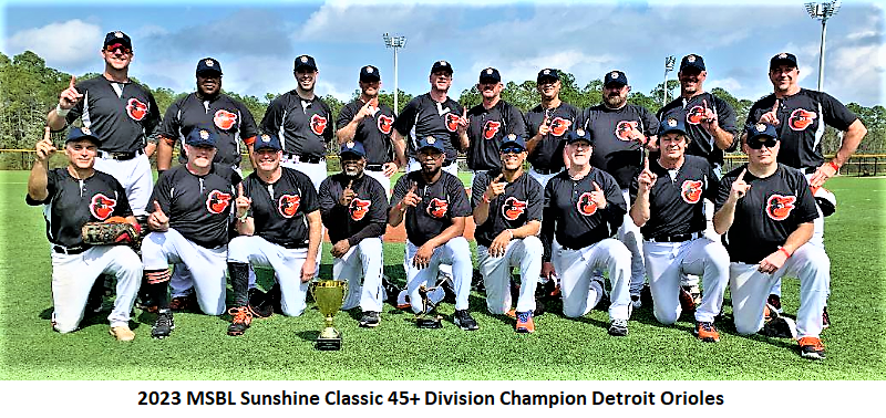 2023 sunshine classic 45 champion detroit orioles