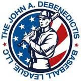De Benedictis Baseball League Banner in Blue and Red