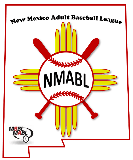 New mexico adult baseball league logo.