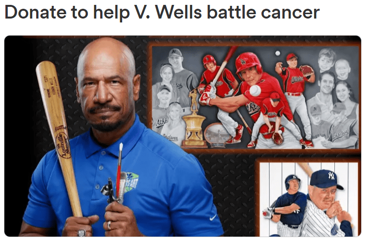 Donate to help v wells battle cancer.