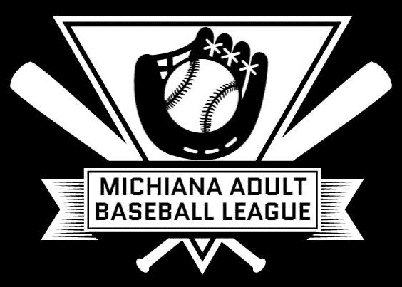Michigan adult baseball league logo.