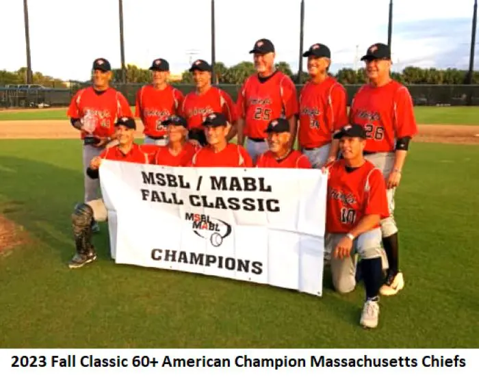 massachusetts chiefs 60 american fall classic champions 2023