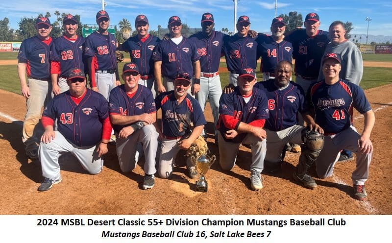 mustangs baseball club 55 champions 2024 desert classic