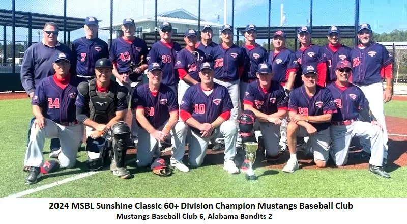 mustangs baseball club 60+ champions sunshine classic 2024