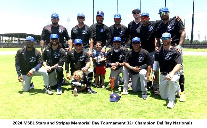 Baseball team with trophy, Del Ray Nationals.