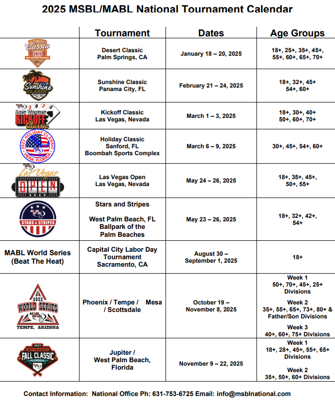 tournament calendar 2024 updated 9242024