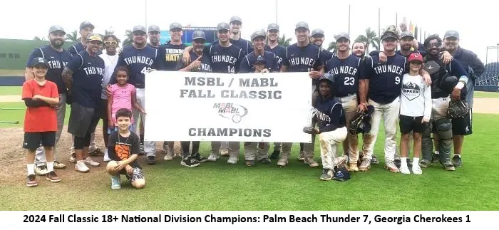 palm beach thunder fall classic 18+ champions 2024