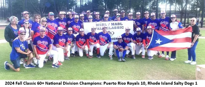 puerto rico royals 60 champions fall classic 2024