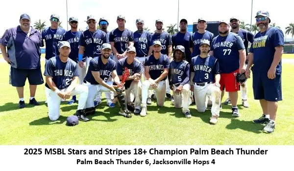 Baseball team posing with championship trophy.