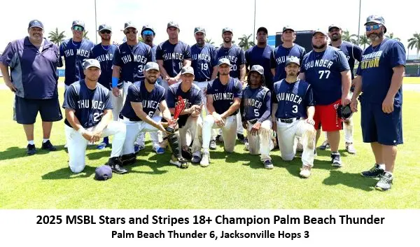 Baseball team posing with trophy on field.