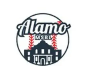 Alamo MSBL logo with baseball design.