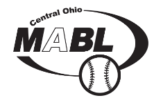 Central Ohio MABL logo with baseball graphic.