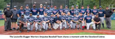 Baseball teams posing together on field.