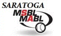 Saratoga MSBL MABL logo with baseball graphic.