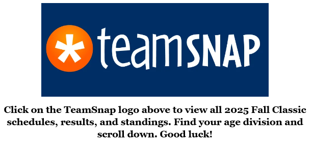 TeamSnap logo with event information text.
