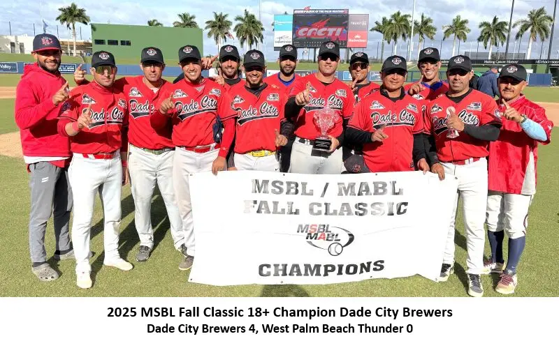 Dade City Brewers 18+ Fall Classic Champions 2025