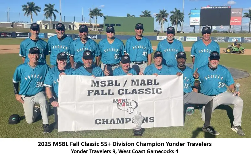 Yonder Travelers 55+ champions Fall Classic 2025