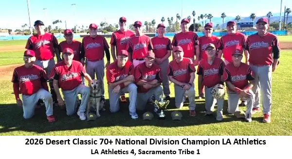 LA Athletics 70 desert classic champions 2026