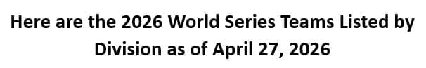 Chart depicting MLB 2023 World Series odds as of April 20, 2023.