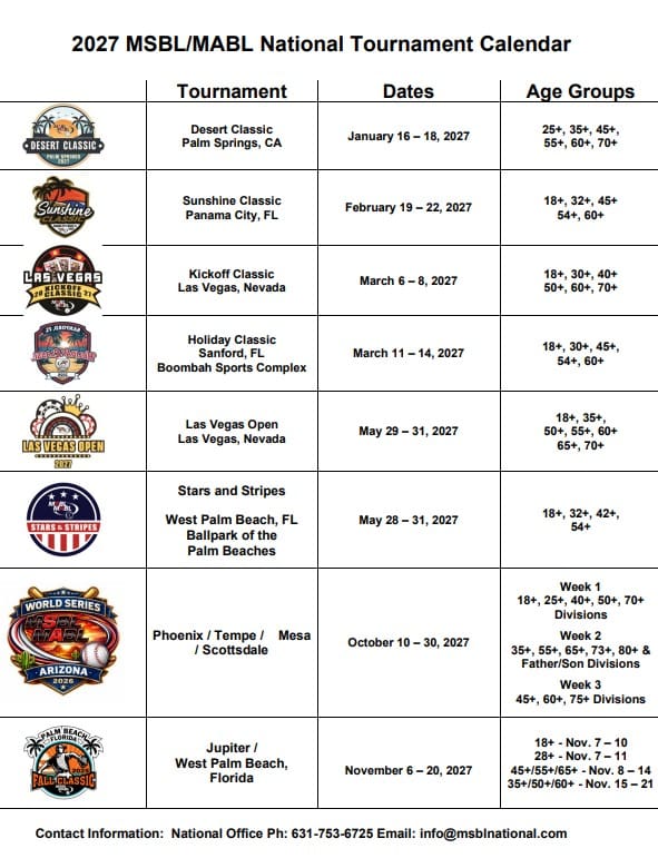 tournament calendar 2027 updated 9222027